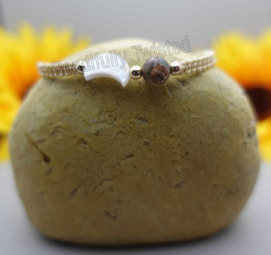 Handmade Macrame Bracelets~Gemstones~Moons & Stones~Adjustable