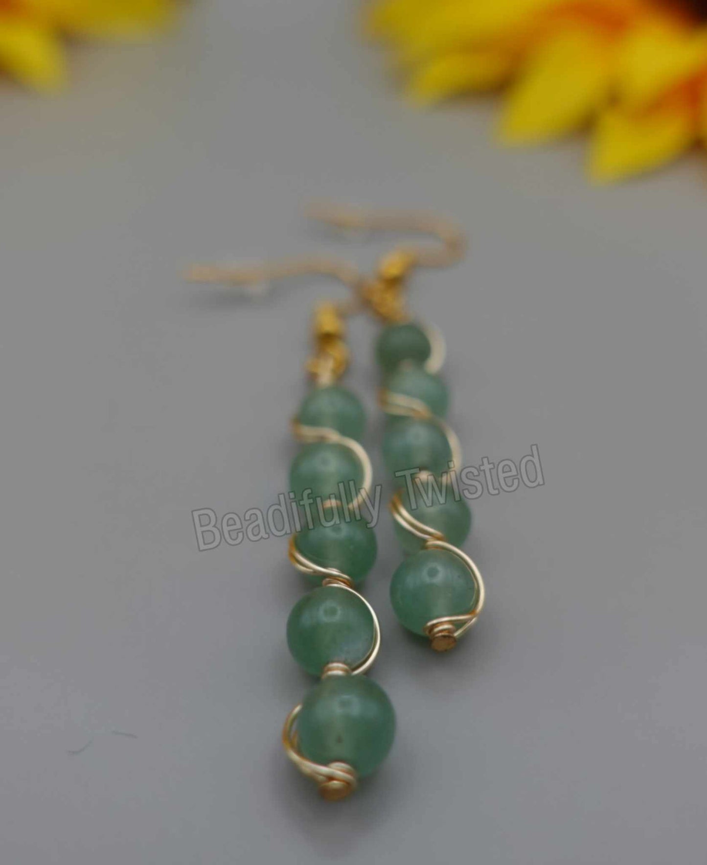 Handcrafted Gemstone Drop Earrings Beautifully Wrapped