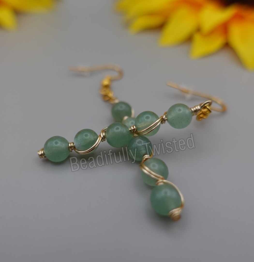 Handcrafted Gemstone Drop Earrings Beautifully Wrapped