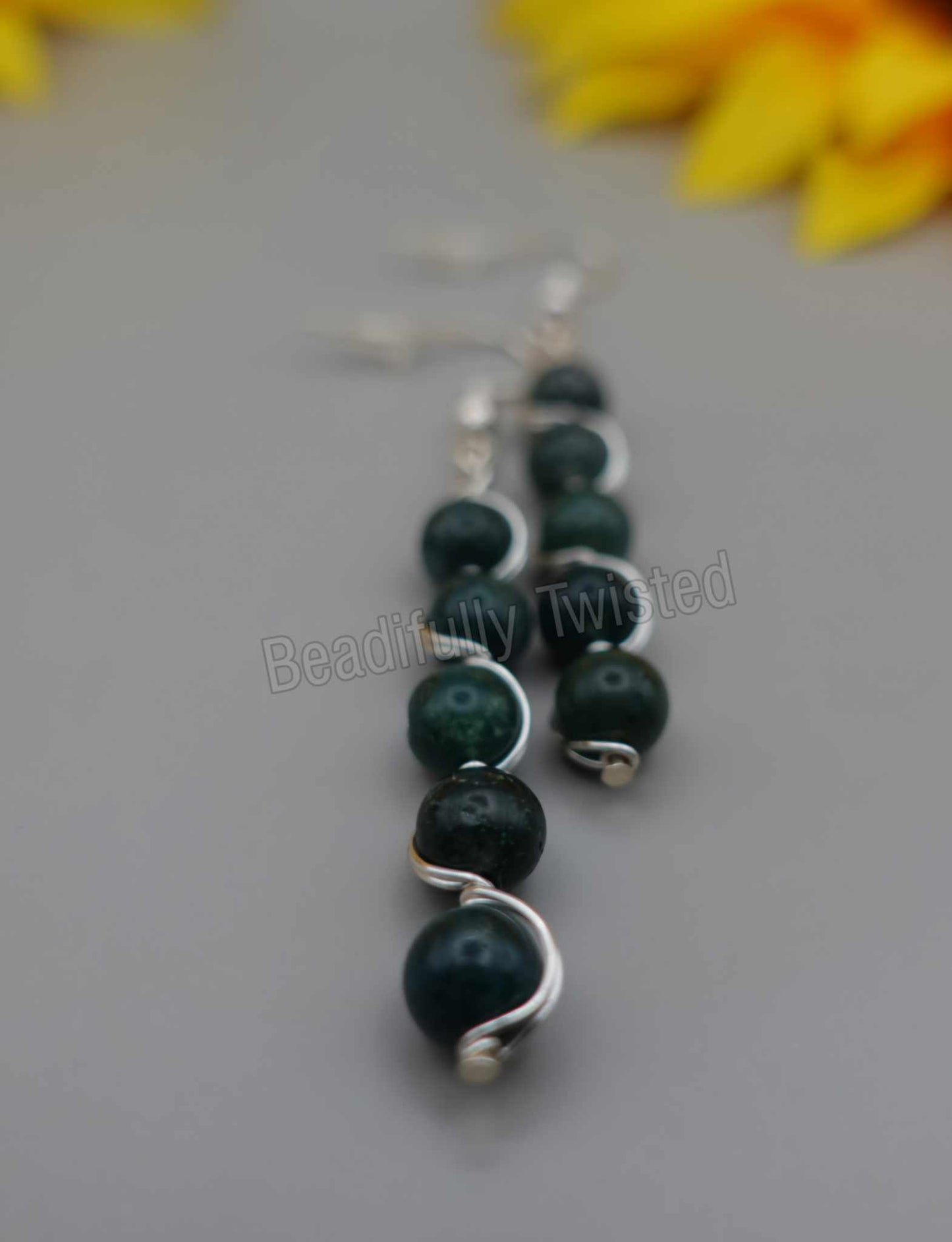 Handcrafted Gemstone Drop Earrings Beautifully Wrapped