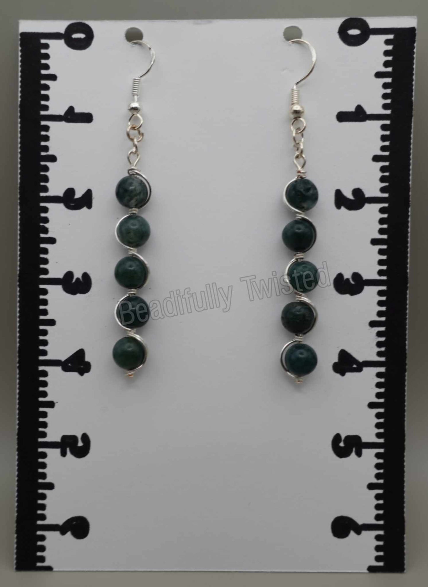 Handcrafted Gemstone Drop Earrings Beautifully Wrapped