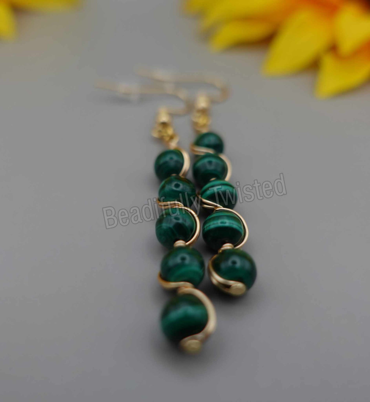 Handcrafted Gemstone Drop Earrings Beautifully Wrapped