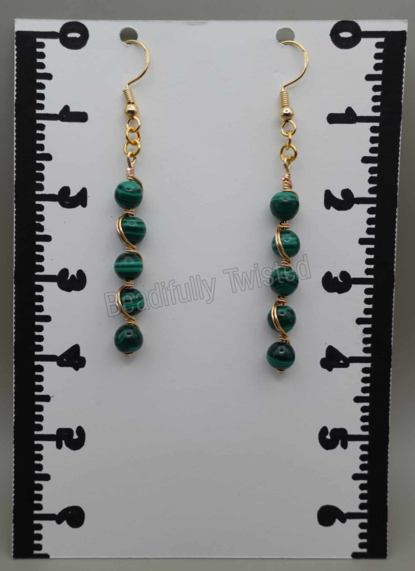 Handcrafted Gemstone Drop Earrings Beautifully Wrapped