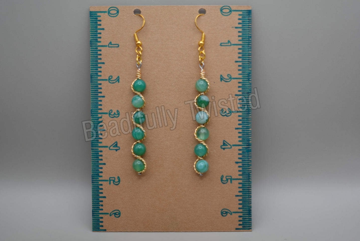 Handmade Wirewrapped Earrings~Gemstones~Dangle Drop