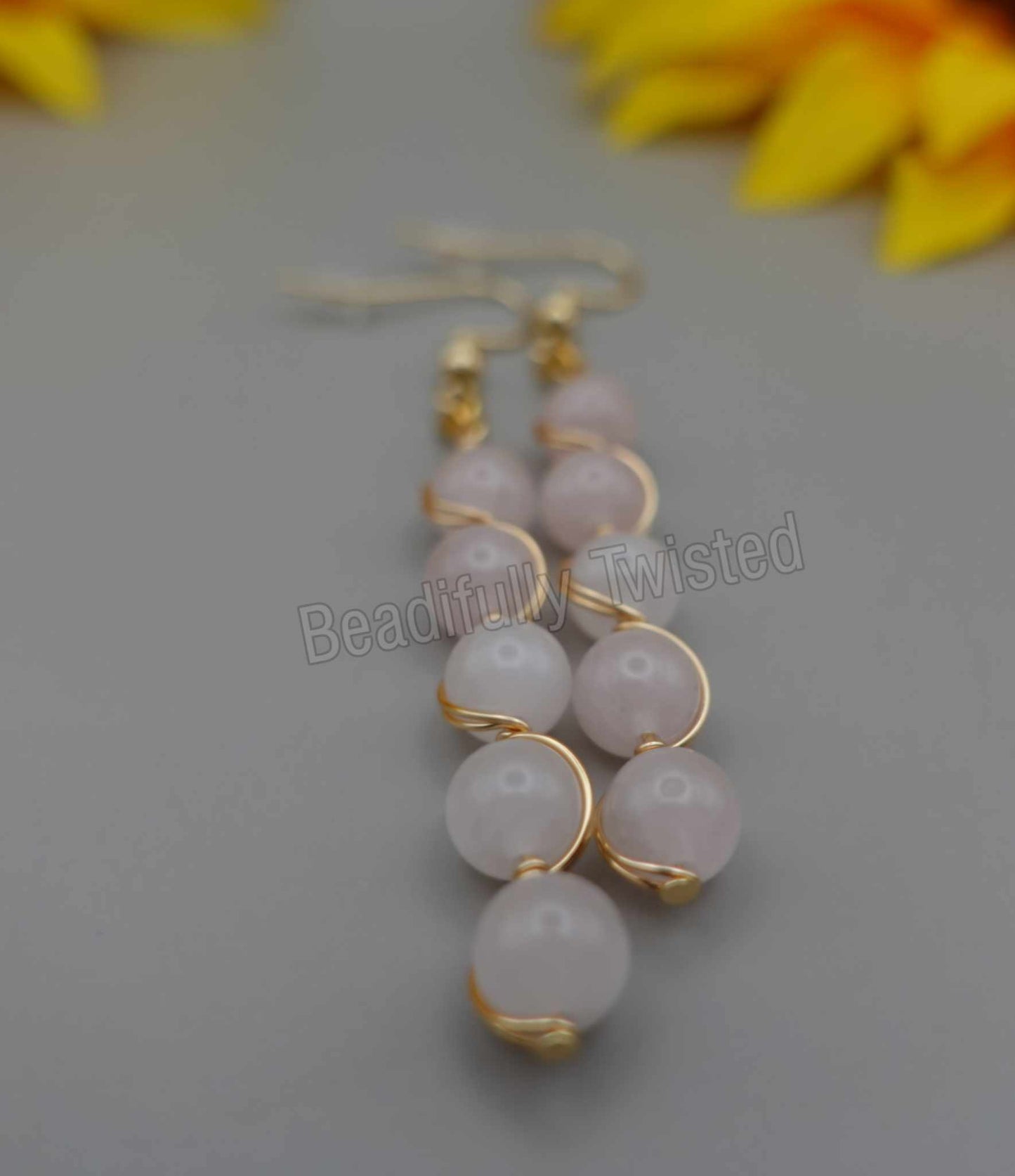 Handcrafted Gemstone Drop Earrings Beautifully Wrapped