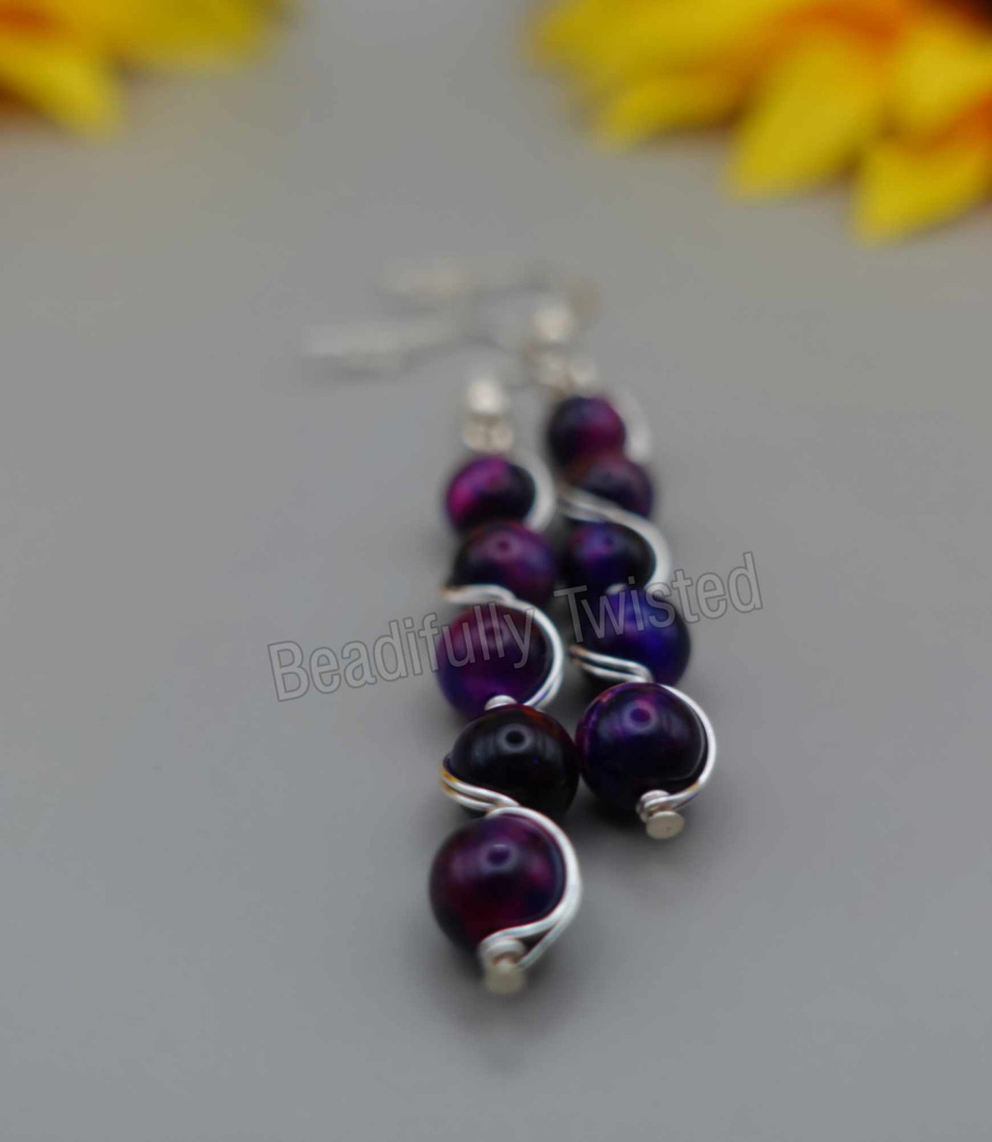 Handcrafted Gemstone Drop Earrings Beautifully Wrapped