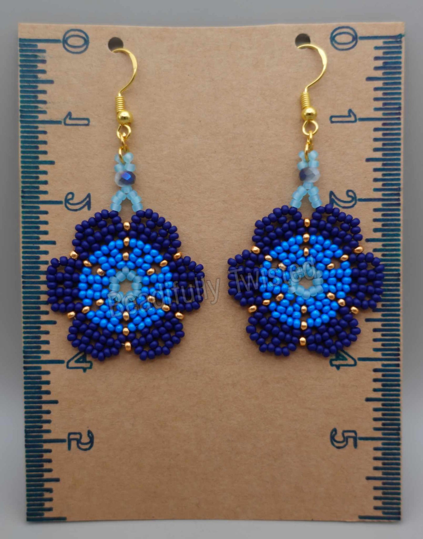 Handmade Floral Dangle Drop Earrings