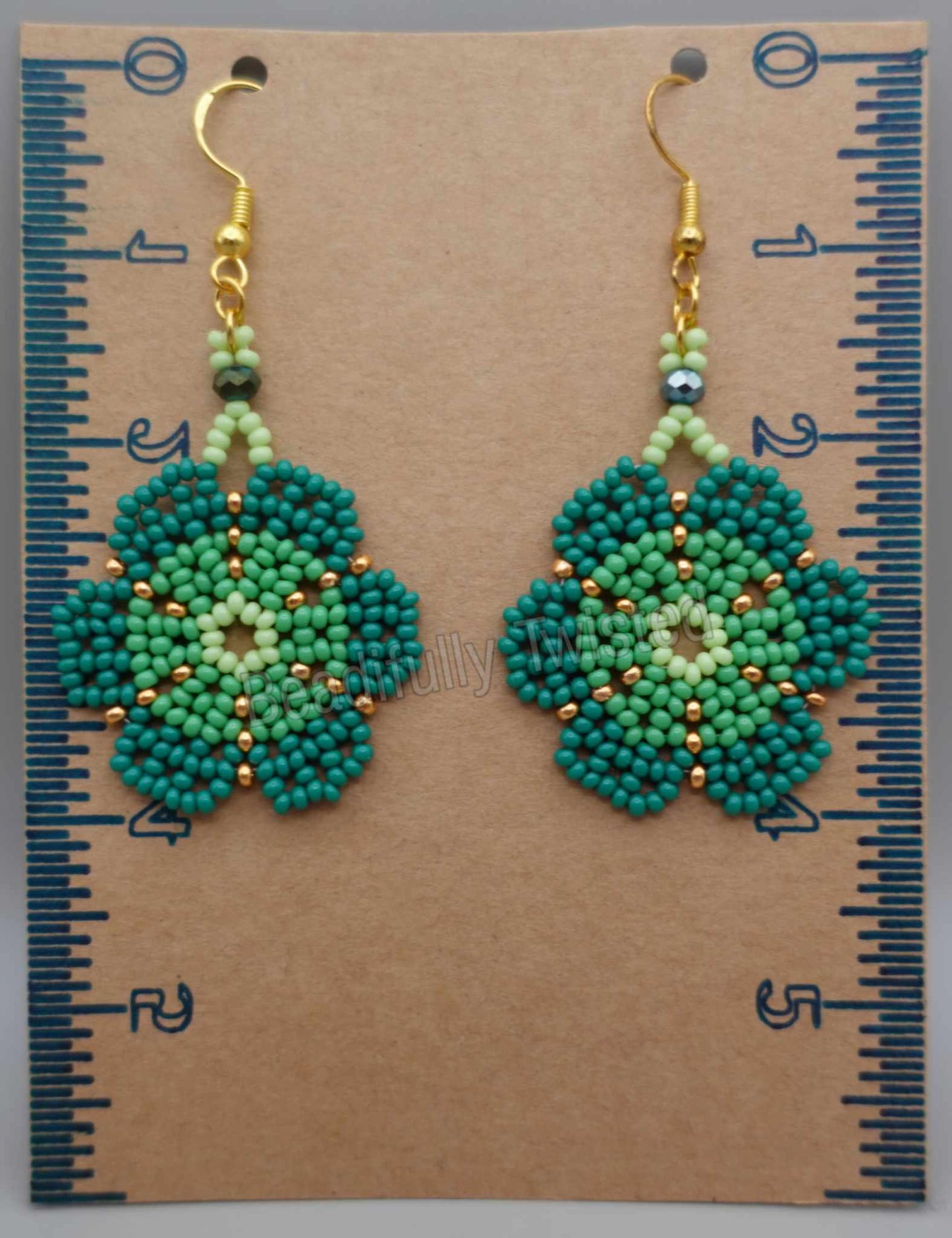 Handmade Floral Dangle Drop Earrings