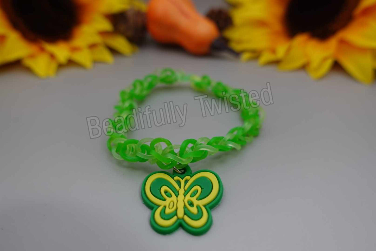 Handmade~Rubber Band Bracelet~Adjustable~Charms