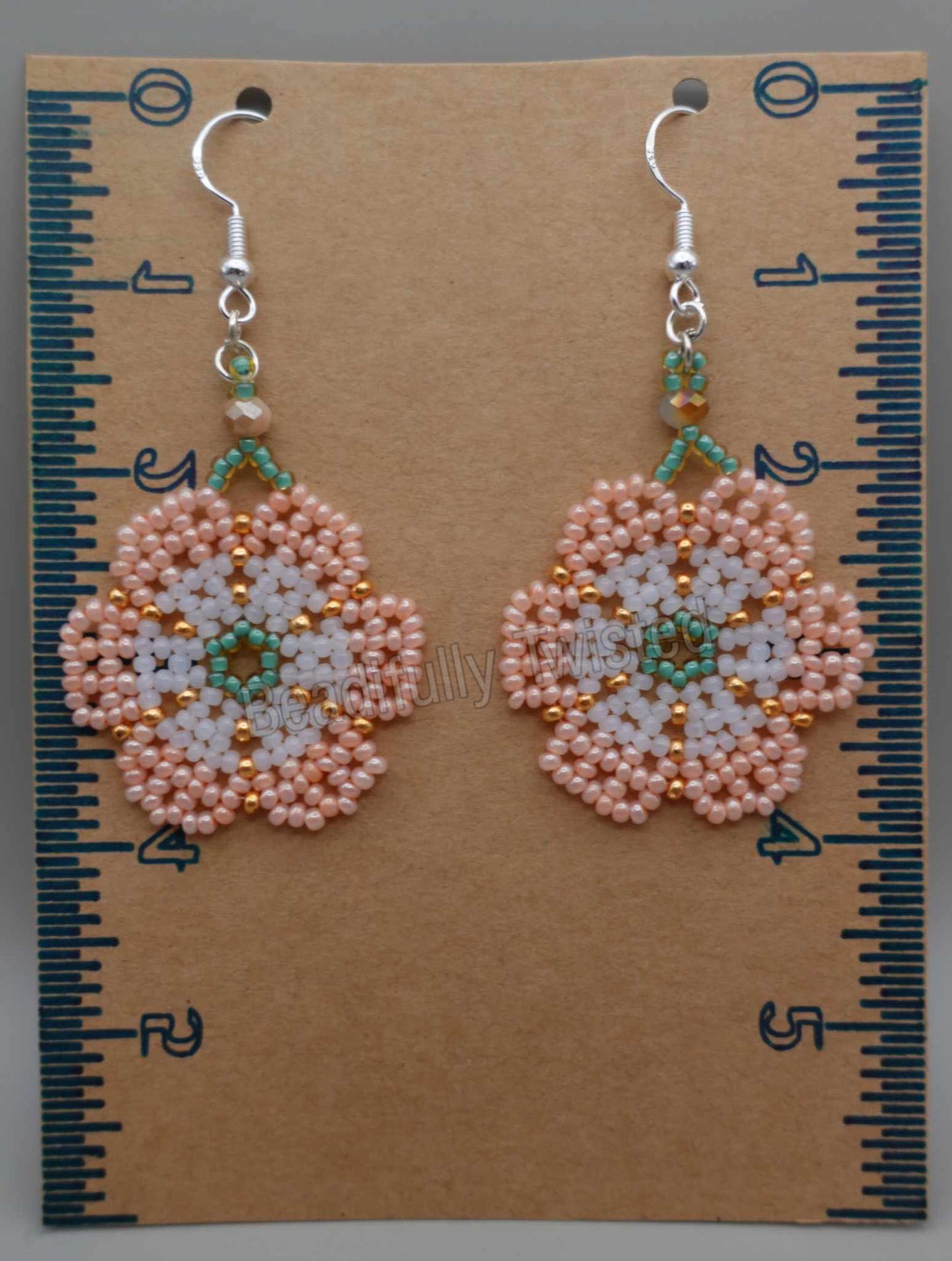 Handmade Floral Dangle Drop Earrings