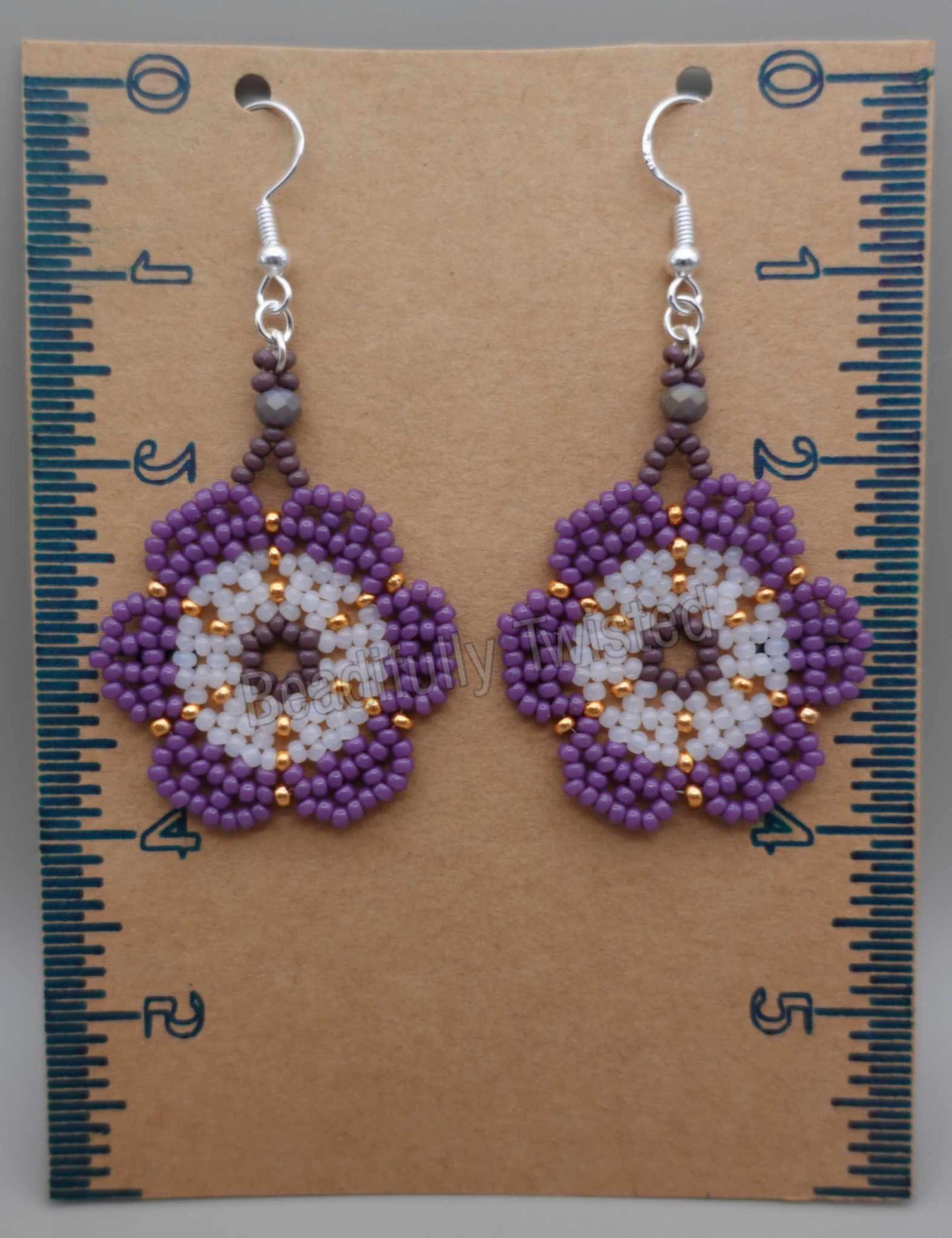 Handmade Floral Dangle Drop Earrings