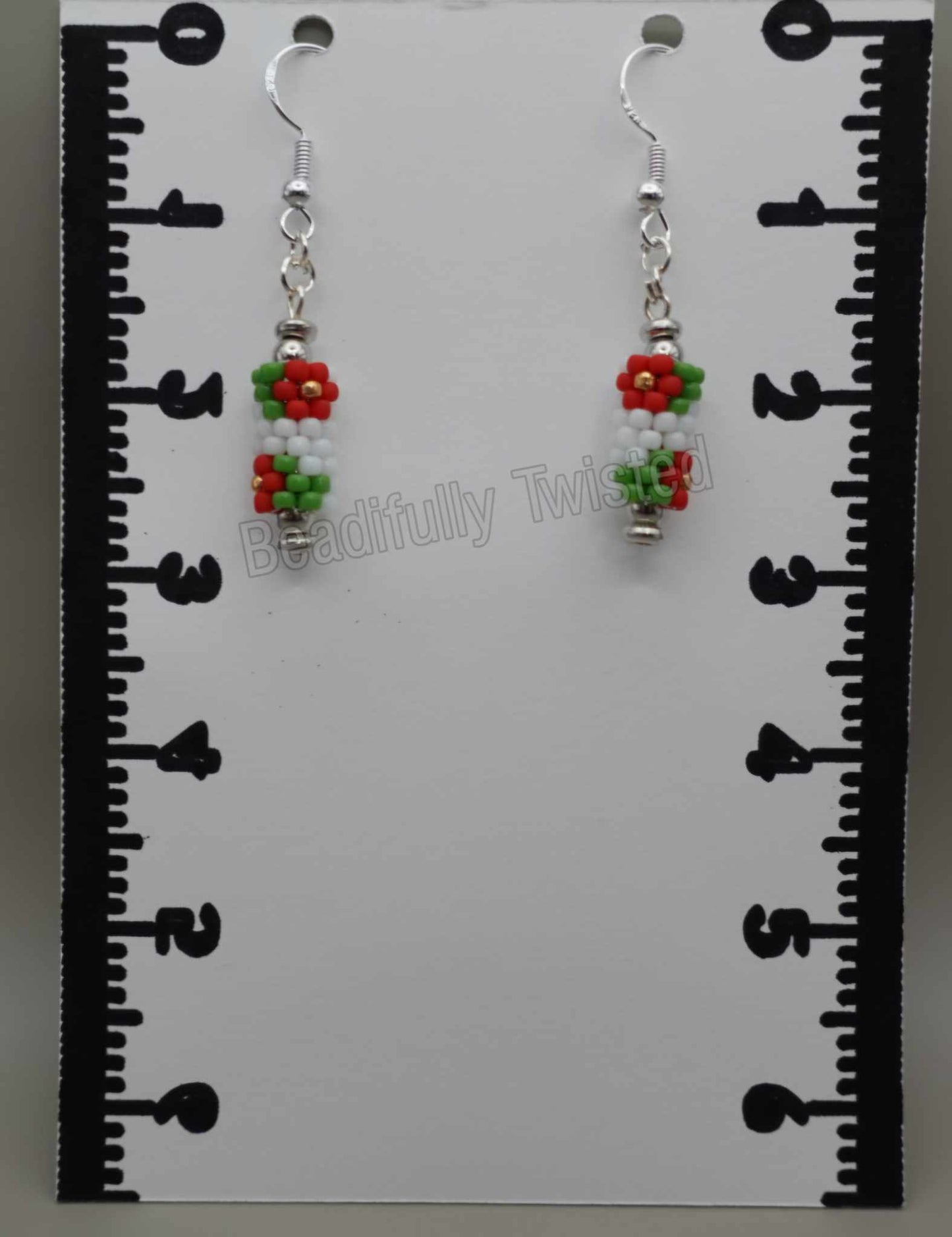 Handmade~Dangle Drop Earrings~Flowers~Valentines day