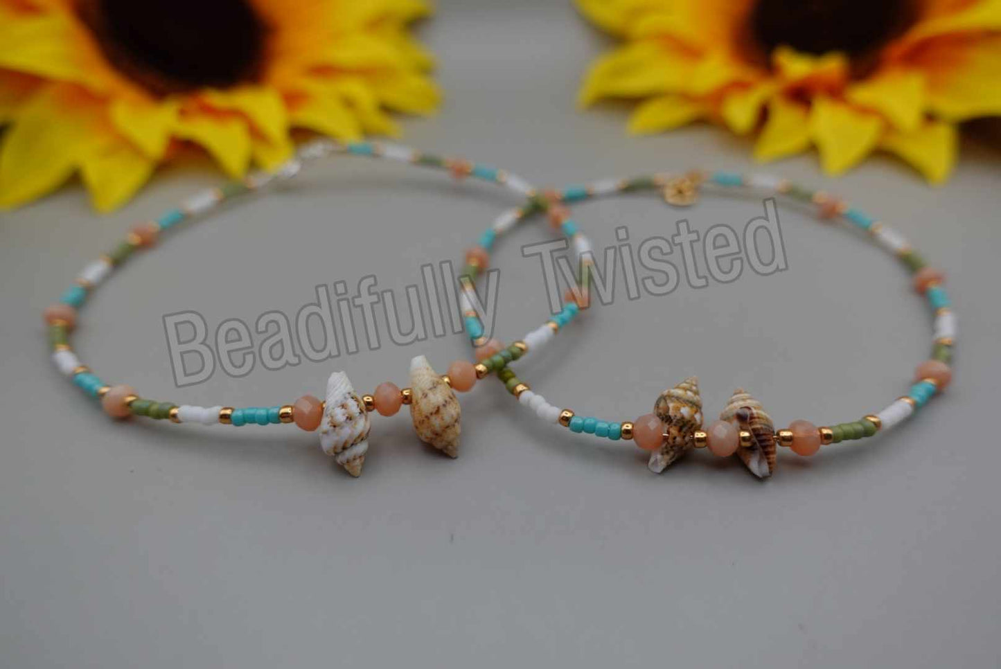 Handmade~Beachy Anklets~Wire~Charms