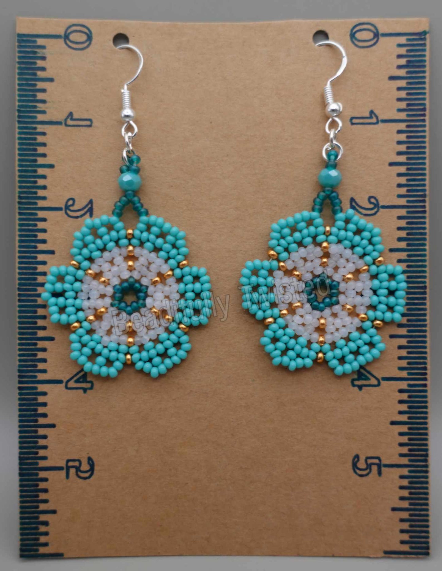 Handmade Floral Dangle Drop Earrings