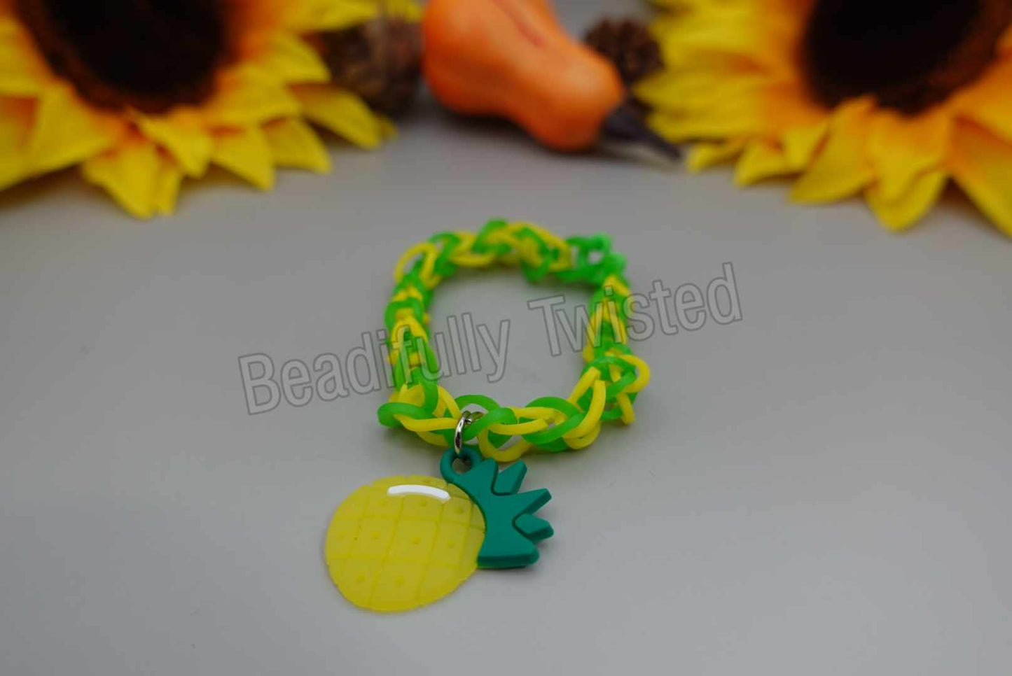 Handmade~Rubber Band Bracelet~Adjustable~Charms